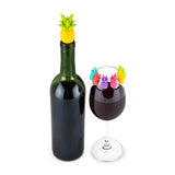 Pineapple Charms & Bottle Stopper