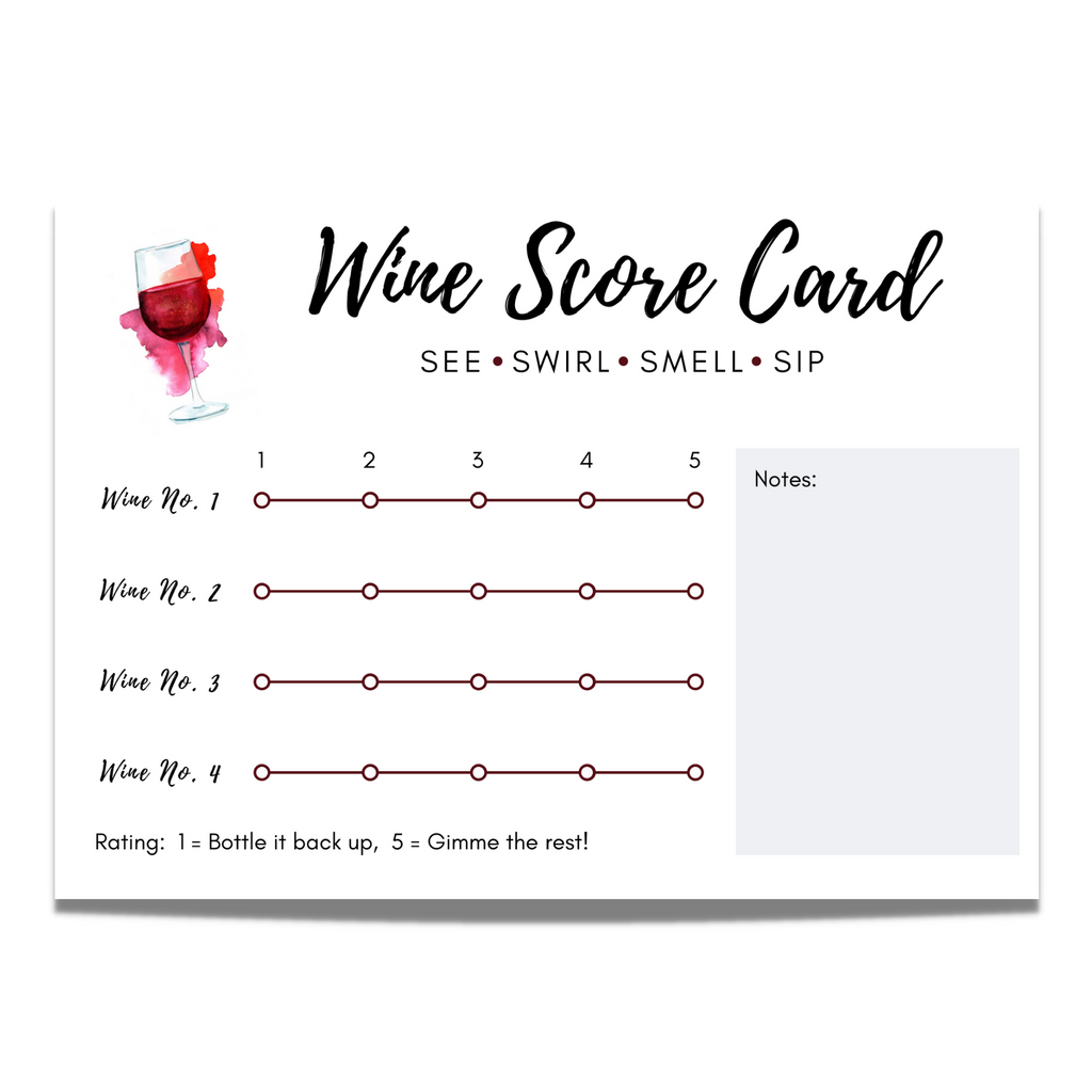 Wine Tasting Scorecard – Jig & Jubilate