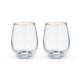 Starlight Stemless Wine Glass Set